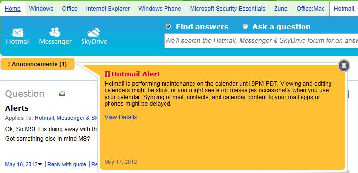 Topic: Hotmail Alert @ AskWoody