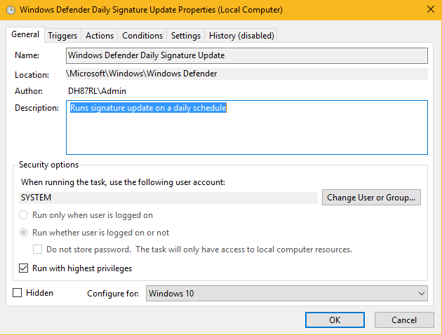 Topic: Windows Defender Automatic Update, Scheduled Scans @ AskWoody