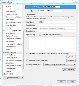 Thunderbird Account Settings