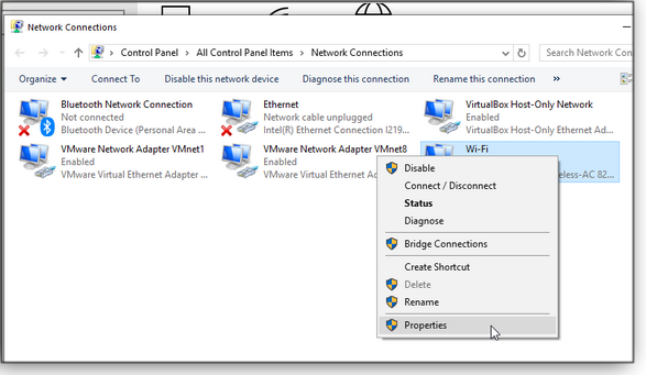 Networking properties