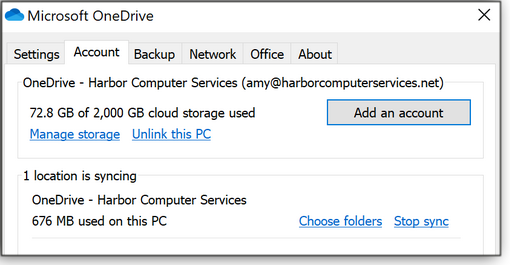 Choose folders link