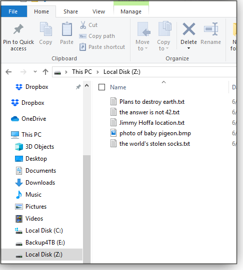Mounted virtual drives