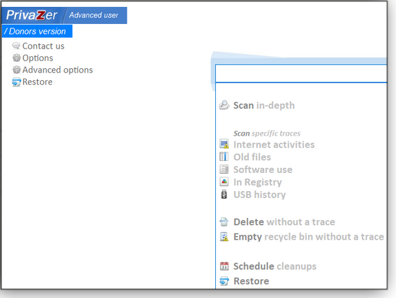 Quick-scan options