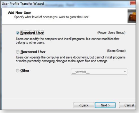 Choose user type