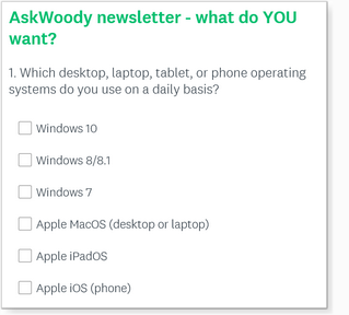 AskWoody survey