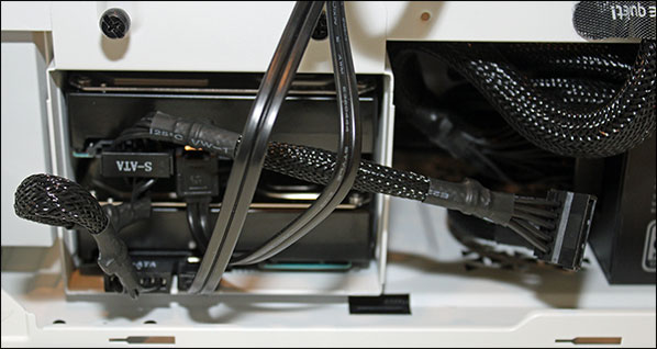 Drive cage installed in the case