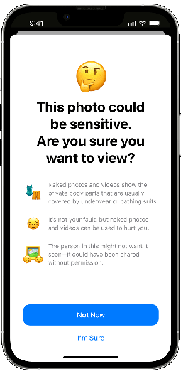 iPhone message to teens