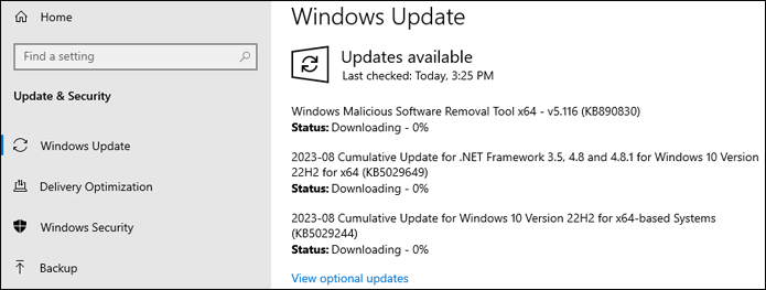 Update Windows 10