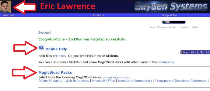 Help page