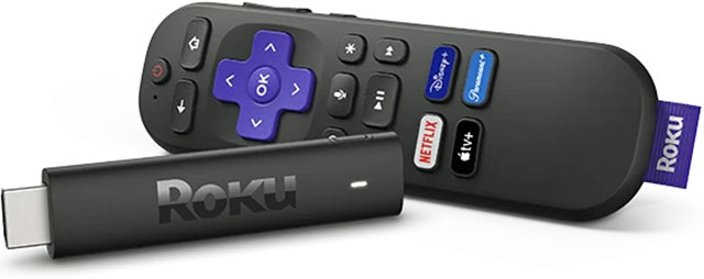 Roku Streamiong Stick 4K and remote control