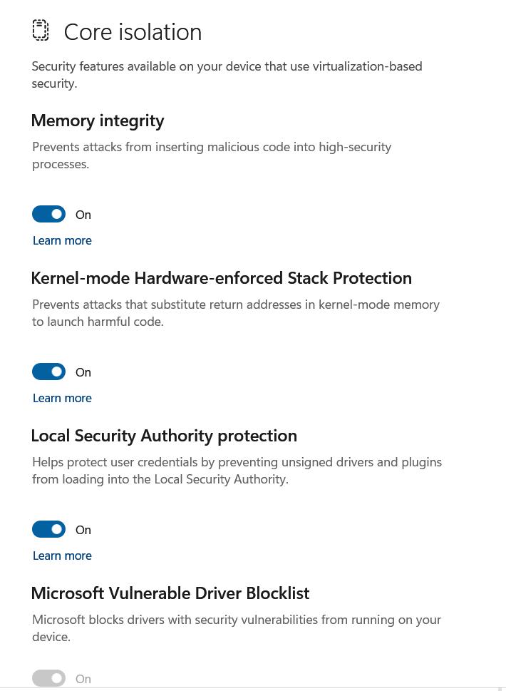 Topic: Security Processor OFF @ AskWoody