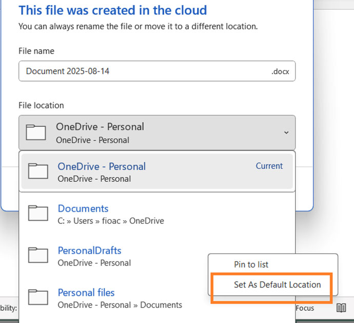 FREE EDITION: Word docs forced to OneDrive @ AskWoody