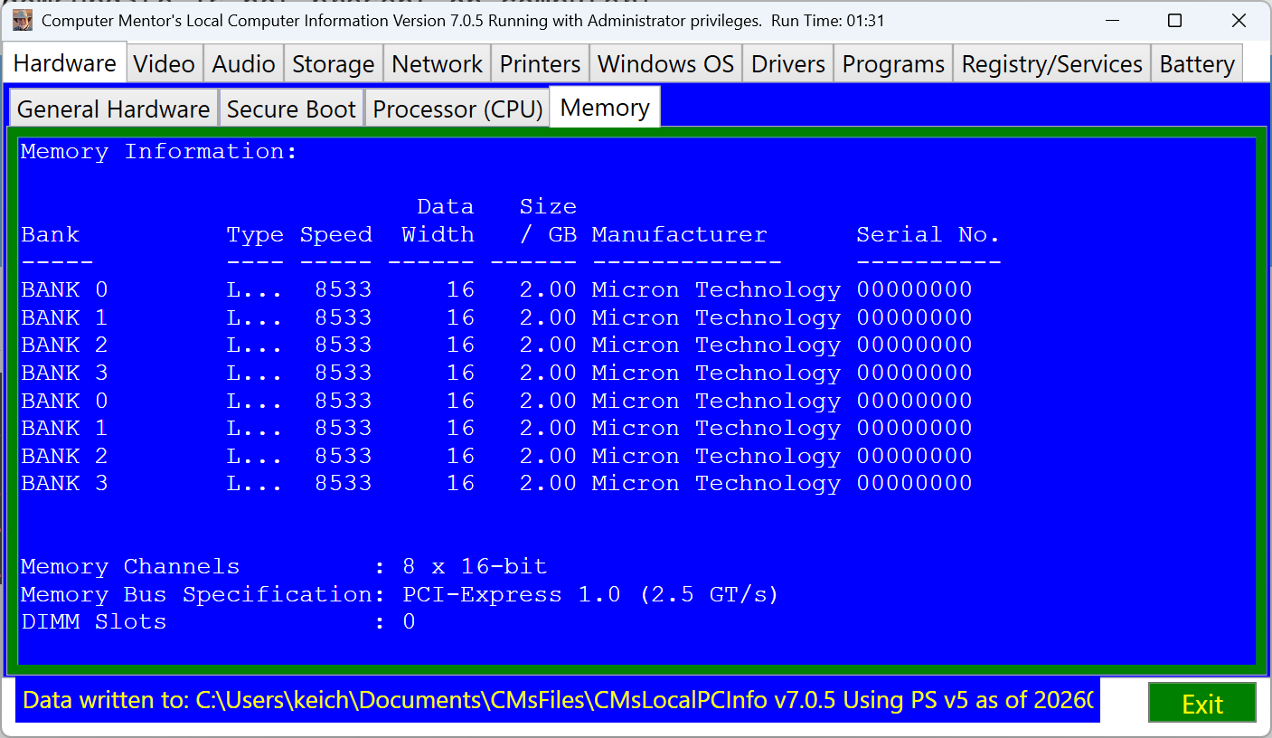 Topic: New ASUS Zenbook – Interesting Memory Configuration @ AskWoody