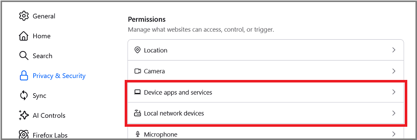 Topic: Firefox 149 Privacy Permissions @ AskWoody