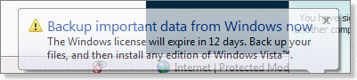 Windows vista update warning