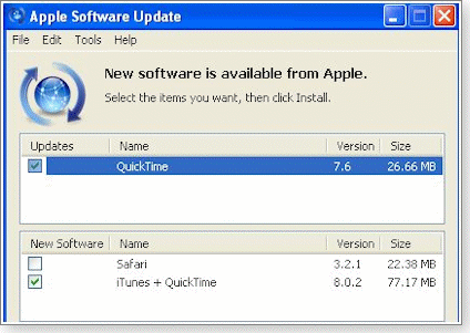 Apple software update