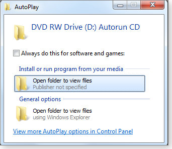 AutoPlay on a tricked out cd