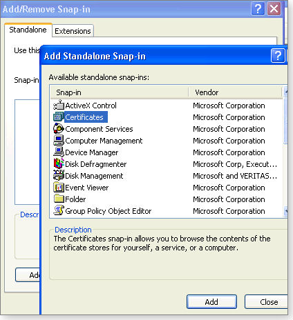 Add standalone snap-in