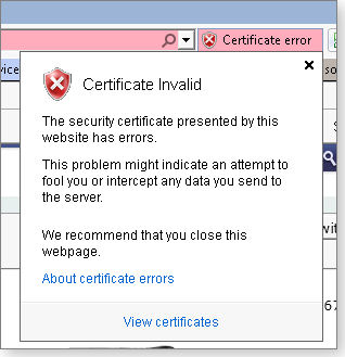 Cert error info Cert error info