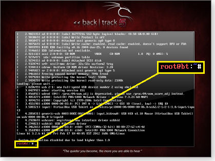 BackTrack command prompt