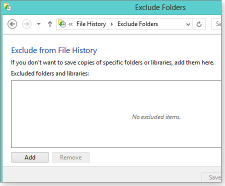Exclude folders from backup Exclude folders from backup