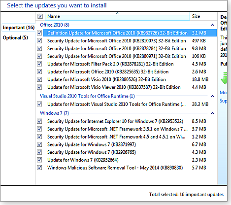 May Win7 updates May Win7 updates