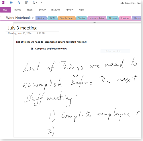 Handwriting recognition