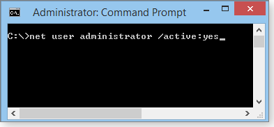 Activate administrator