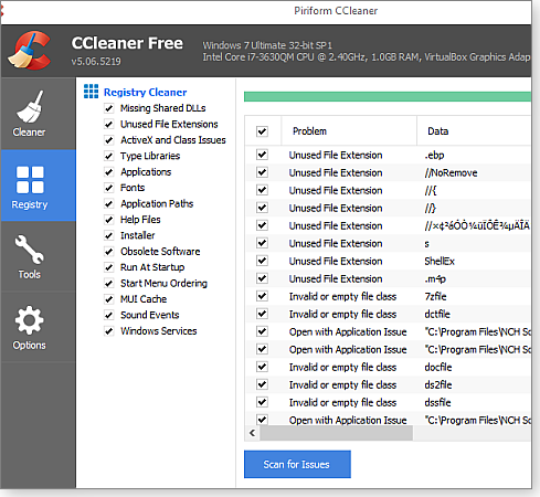 CCleaner report CCleaner report
