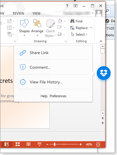 Dropbox badge Dropbox badge