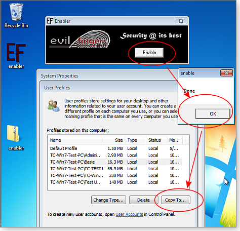 Copy To enabled